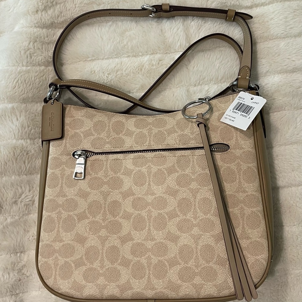 Coach Beige Signature Shoulder Bag